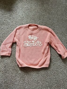 Big Sister Pink Knit Sweater